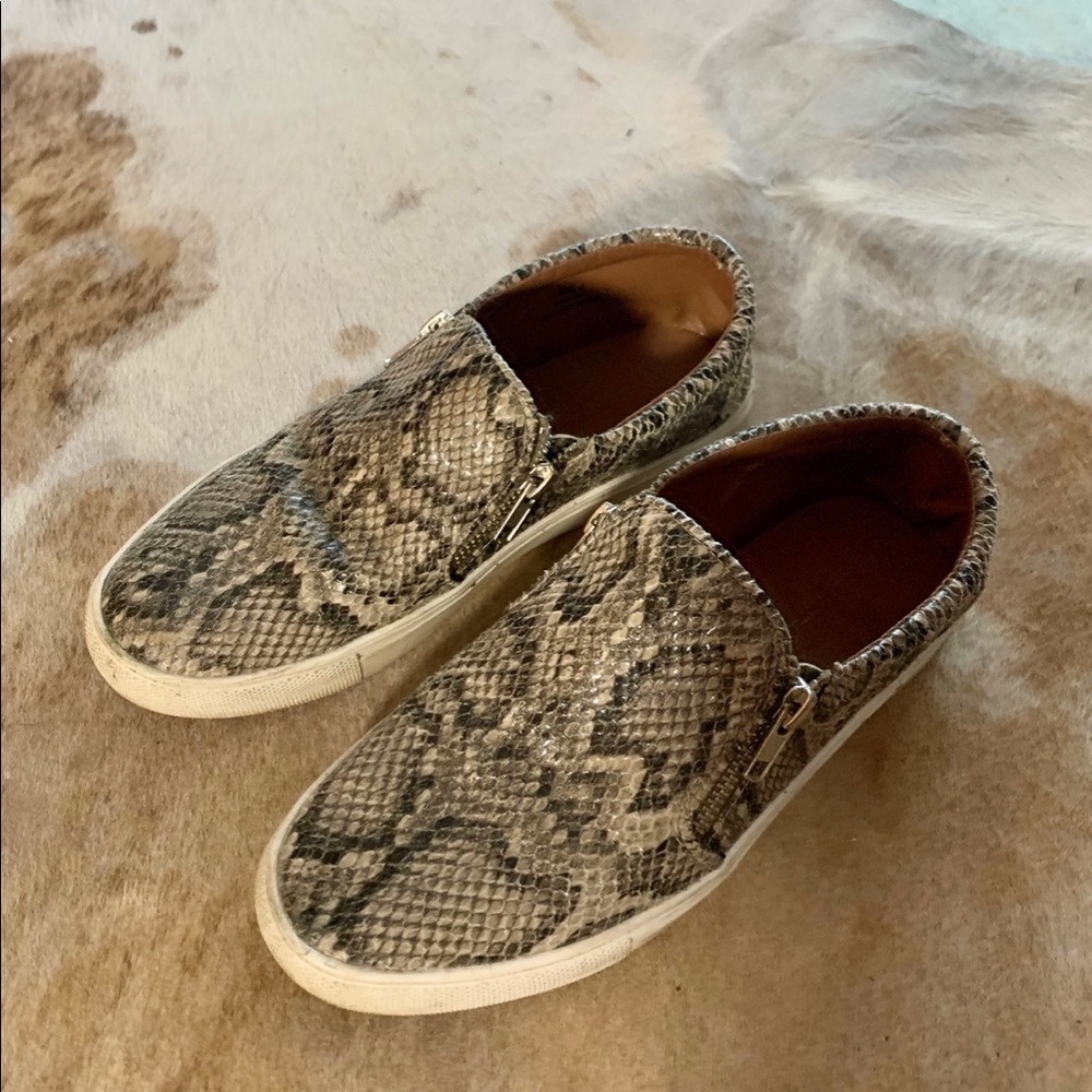 Snake skin sneakers